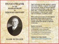 Dust Jacket, Hugo Frank in the Maelstrom of History